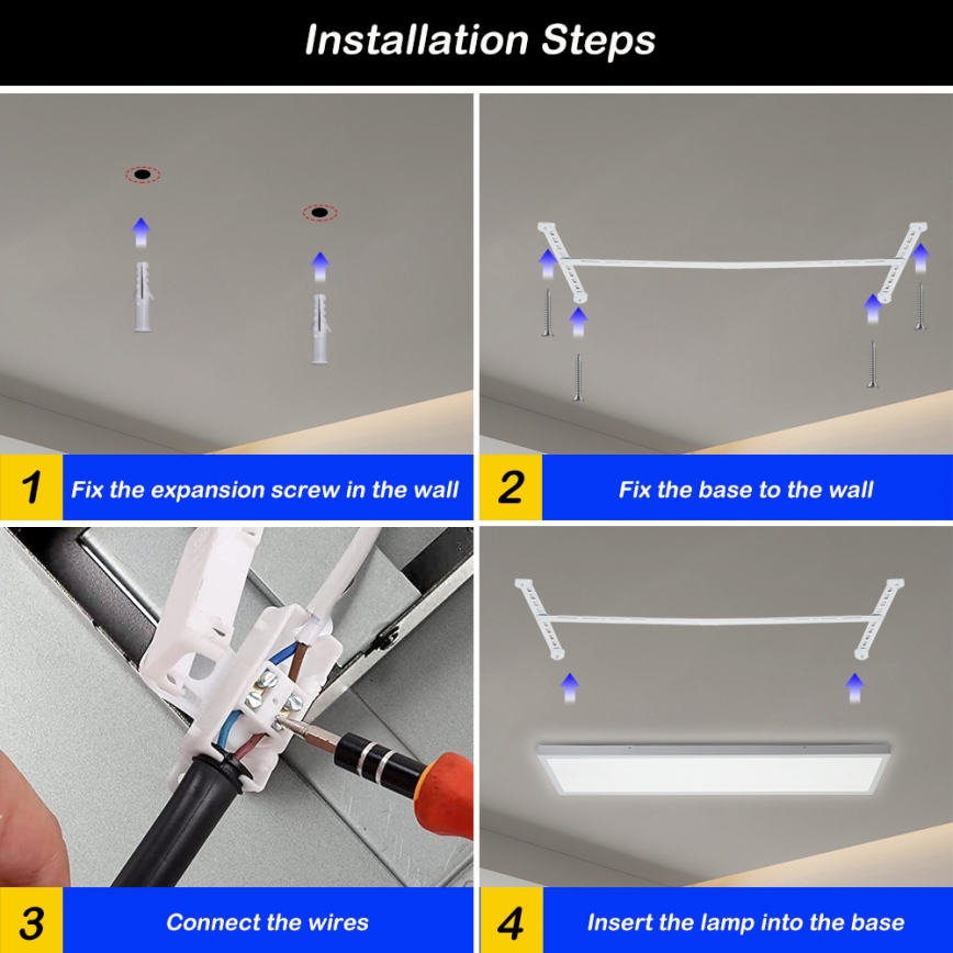 Brilagi - Plafonnier à intensité variable LED salle de bain FRAME SMART LED/50W/230V 3000-6000K IP44 blanc + télécommande