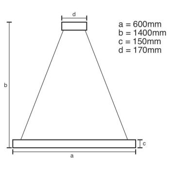 Brilagi - Suspension filaire en cristal à intensité variable HALO LED/40W/230V + télécommande