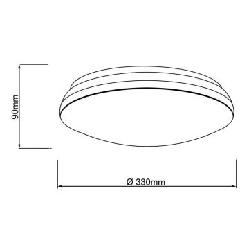 Brilliant - LED RGBW Dimbare plafondlamp MIDWAY LED/14W/230V 3100-6500K Wi-Fi Tuya + afstandsbediening