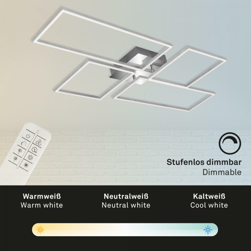 Brilo 3170-018 - Dimbare LED bevestigde hanglamp FRAME LED/51W/230V 2700-5000K + afstandsbediening