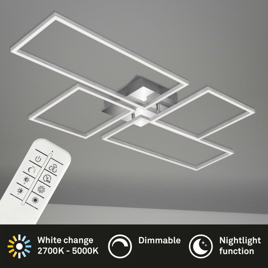 Brilo 3170-018 - Plafonnier à intensité variable FRAME LED/51W/230V 2700-5000K + télécommande