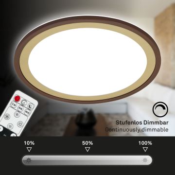 Brilo - Dimbare LED plafondlamp SLIM LED/22W/230V 2700-6500K + afstandsbediening