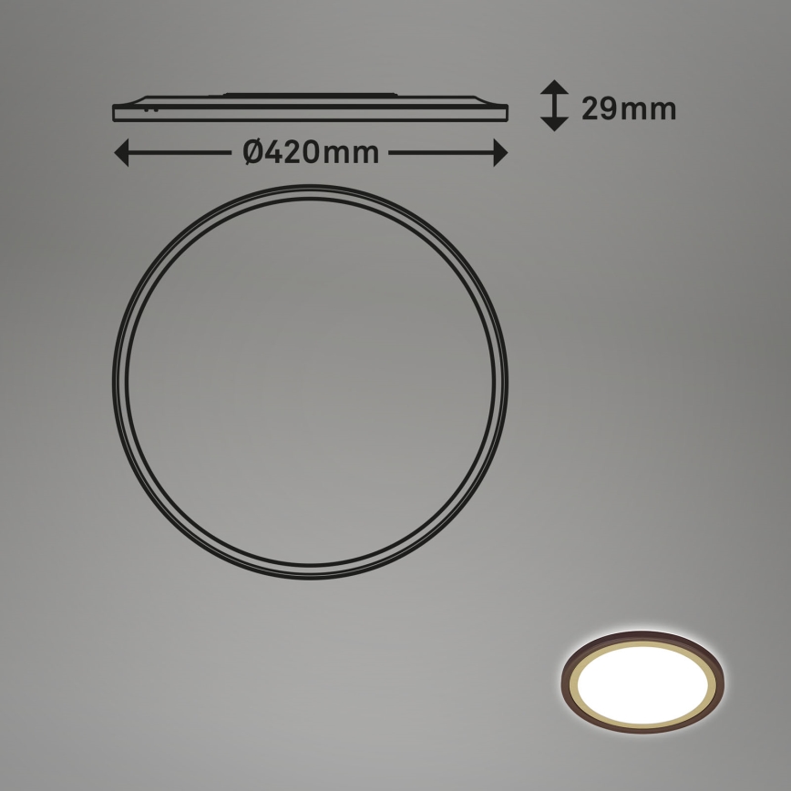 Brilo - Dimbare LED plafondlamp SLIM LED/22W/230V 2700-6500K + afstandsbediening