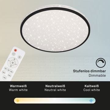 Brilo - Dimbare LED plafondlamp STARRY SKY LED/24W/230V 3000-6000K + afstandsbediening