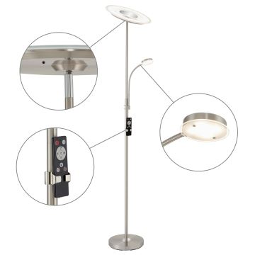 Brilo - Dimbare LED Staande lamp LED/29,5W/230V + LED/3,5W 3000-6000K + afstandsbediening