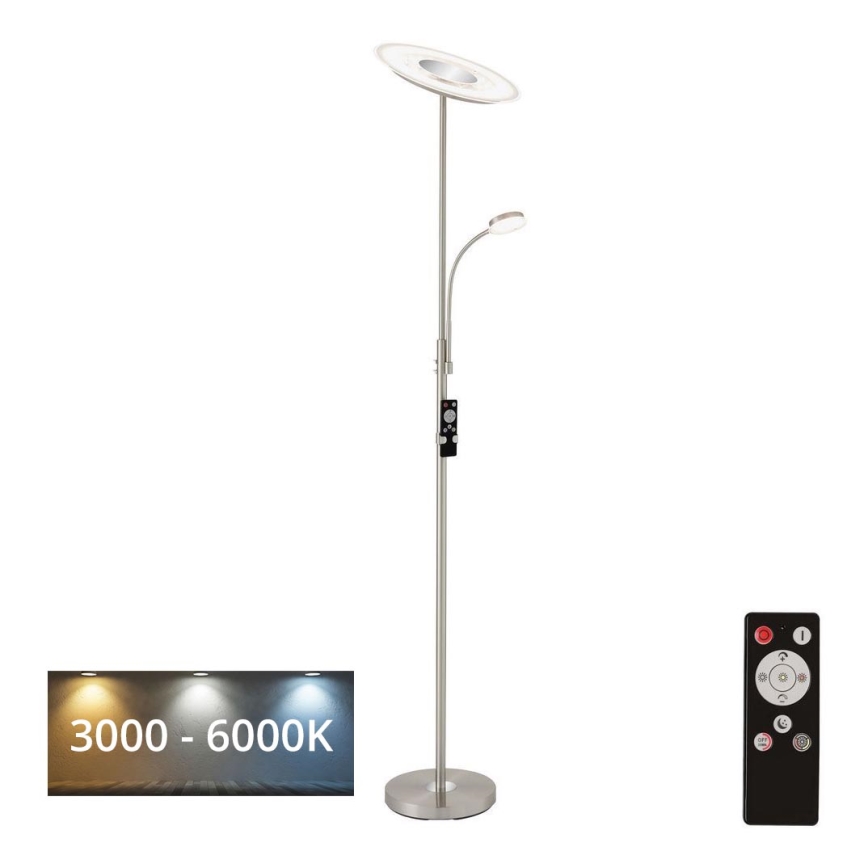 Brilo - Dimbare LED Staande lamp LED/29,5W/230V + LED/3,5W 3000-6000K + afstandsbediening