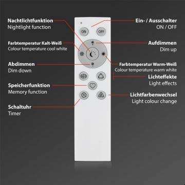 Brilo - LED RGBW Dimbaar tafellamp LED/9W/230V 3000-6500K Wi-Fi Tuya + afstandsbediening