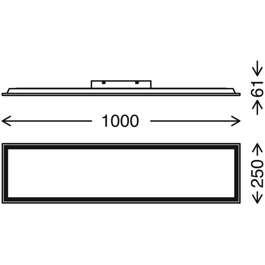 Brilo - Plafonnier à intensité variable LED PIATTO LED/24W/230V 3000-6500K 100x25 cm + télécommande