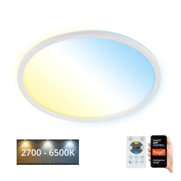 Brilo - Plafonnier à intensité variable LED SLIM LED/22W/230V 2700-6500K Wi-Fi Tuya + télécommande