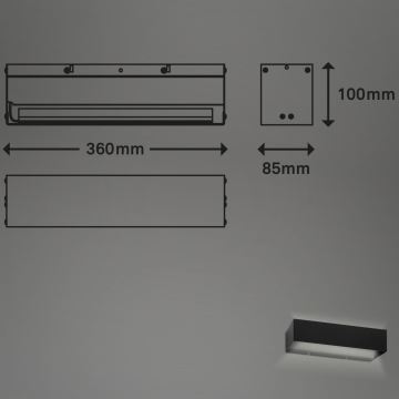 Briloner 2204-015 - LED Wandlamp voor buiten LED/8W/230V IP44 zwart