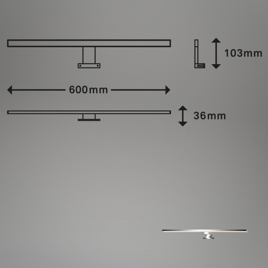 Briloner 2299-018 - LED Dimbare badkamerspiegelverlichting COOL&COSY LED/8W/230V 2700/4000K IP44