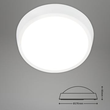 Briloner 3018-016 - LED Plafondlamp voor buiten HAGEN LED/24W/230V 4000K IP44 wit