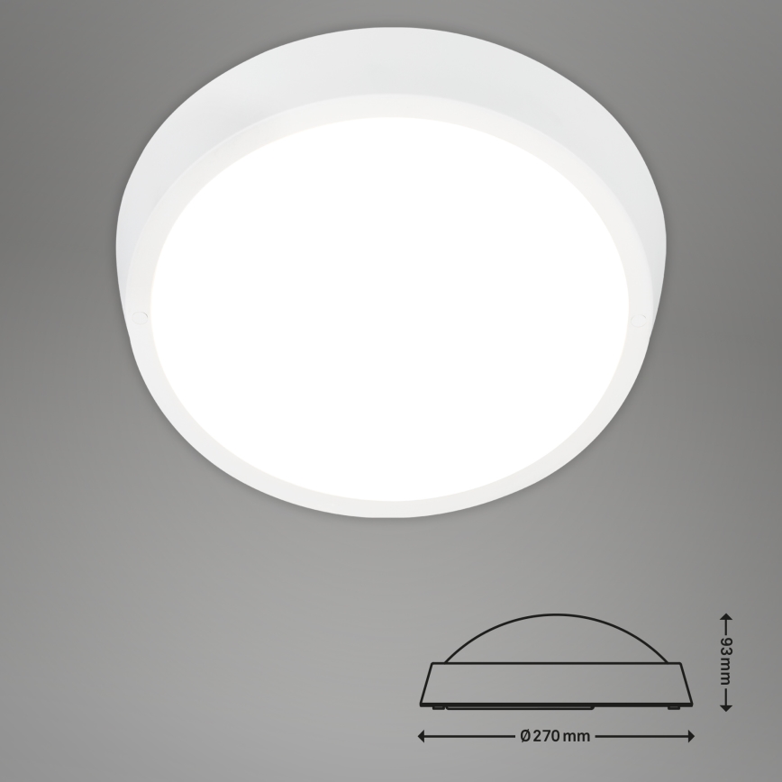 Briloner 3018-016 - Plafonnier LED d'extérieur HAGEN LED/24W/230V 4000K IP44 blanc