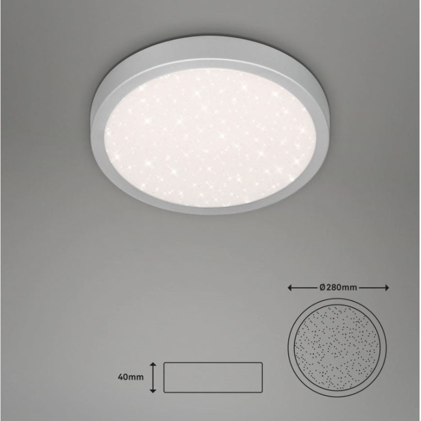Briloner 3048-014 - LED Plafondlamp RUNA LED/18W/230V zilver