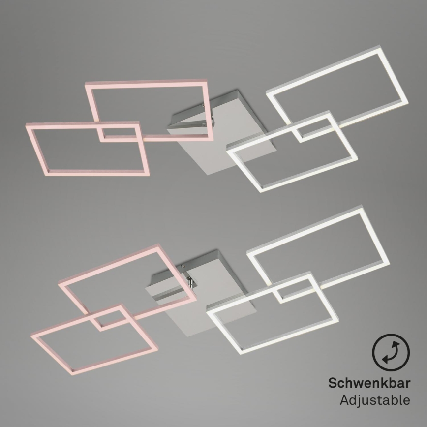 Briloner 3091-018 - Dimbare LED plafondlamp FRAME LED/30W/230V chroom