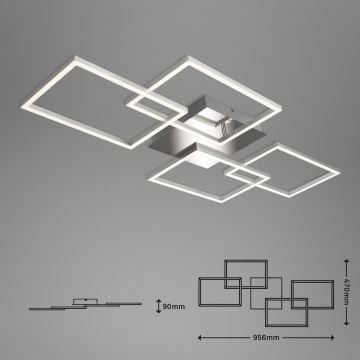 Briloner 3091-018 - Dimbare LED plafondlamp FRAME LED/30W/230V chroom