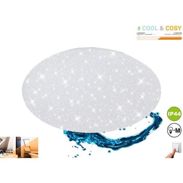 Briloner 3138-016 - Plafonnier à intensité variable LED salle de bain COOL&COSY LED/18W/230V 2700/4000K IP44