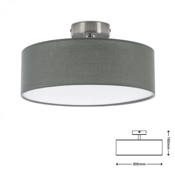 Briloner 3375-024 - Plafonnier 1xE27/40W/230V d. 30 cm gris