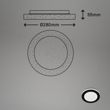 Briloner 3693-015 - LED Badkamer plafondlamp LED/15W/230V IP44 4000K diameter 28 cm