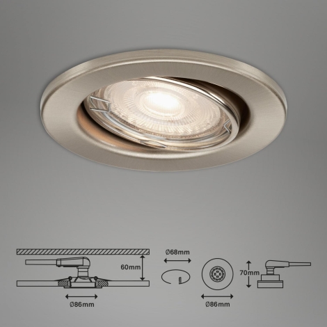 Briloner 8315-019 - Spot encastrable de salle de bains LED 1xGU10/5W/230V  IP23