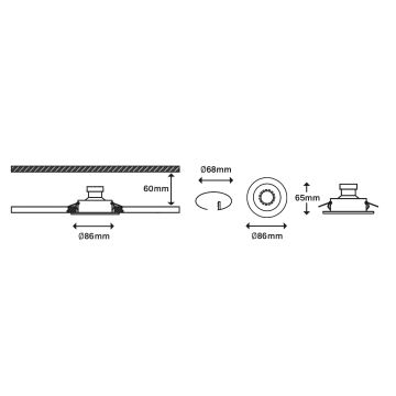 Briloner 7182-032-LOT 3x Spot de salle de bain à intensité variable LED 1xGU10/5W/230V IP23