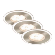 Briloner 7197-032 - LOT 3x Luminaire de salle de bain encastrable à intensité variable LED/4,5W/230V IP44