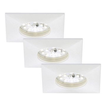 Briloner 7205-036 - SET 3x Hangende LED Badkamer plafond verlichting ATTACH LED/5W/230V IP44 wit