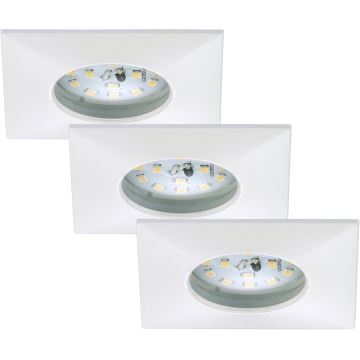 Briloner 7205-036 - SET 3x Hangende LED Badkamer plafond verlichting ATTACH LED/5W/230V IP44 wit