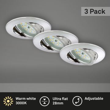 Briloner 7209-038 - SET 3x Hangende LED Badkamer plafond verlichting LED/5W/230V IP23