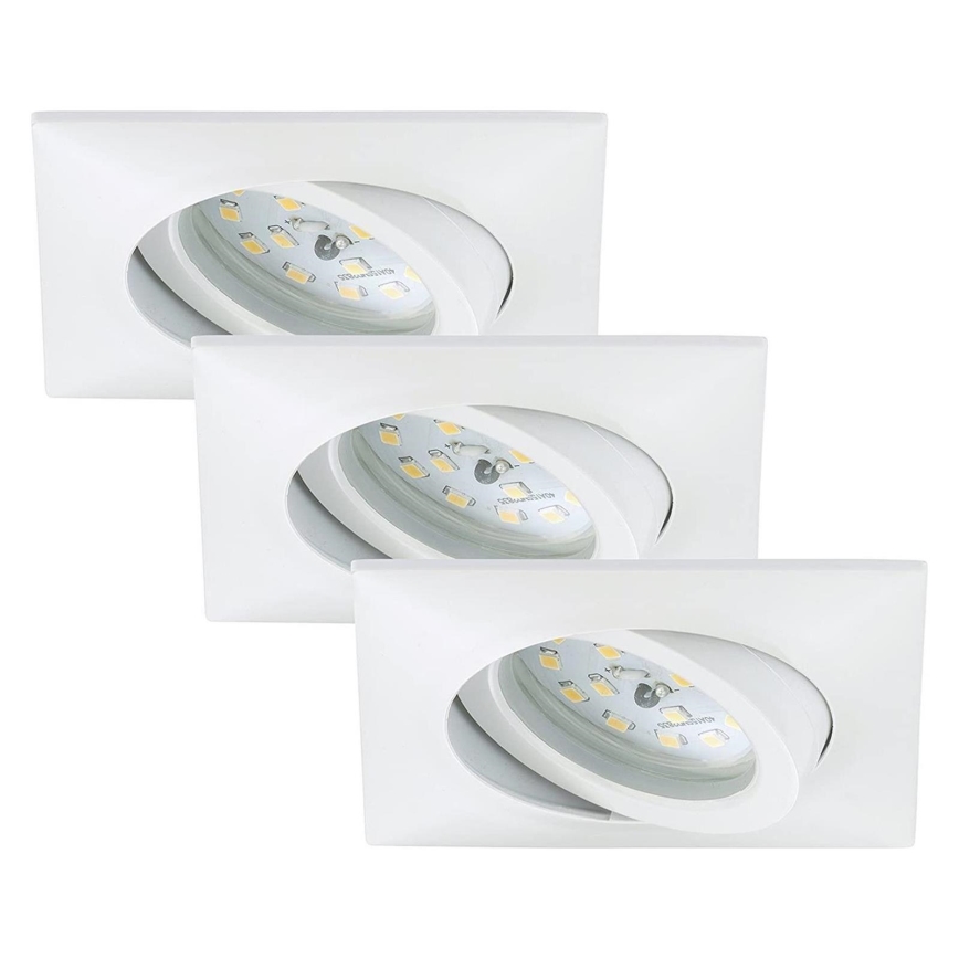 Briloner 7210-036 - LOT 3x Spot encastrable de salle de bain ATTACH LED/5W/230V IP23 blanc