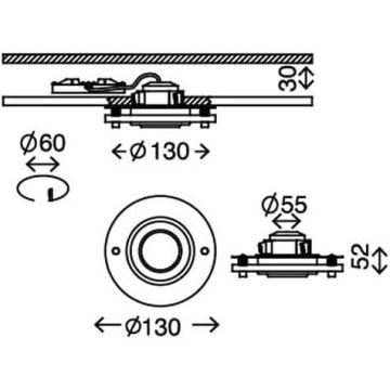 Briloner 7216-012 - Spot encastrable de salle de bain LED ATTACH LED/5W/230V IP44 3000K arrondi