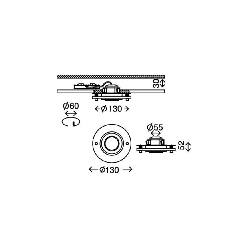 Briloner 7216-012 - Spot encastrable de salle de bain LED ATTACH LED/5W/230V IP44 3000K arrondi