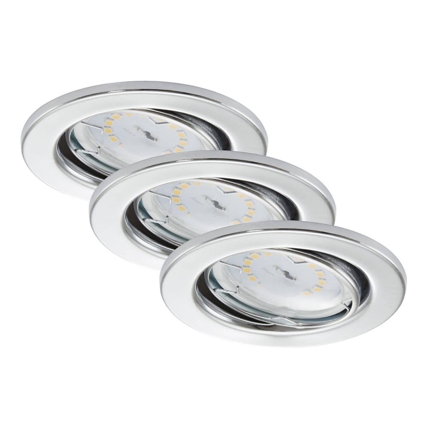 Briloner 7277-038 - SET 3x LED dimbare badkamer inbouwspot 1xGU10/5W/230V IP23