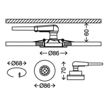 Briloner 7277-038 - SET 3x LED dimbare badkamer inbouwspot 1xGU10/5W/230V IP23