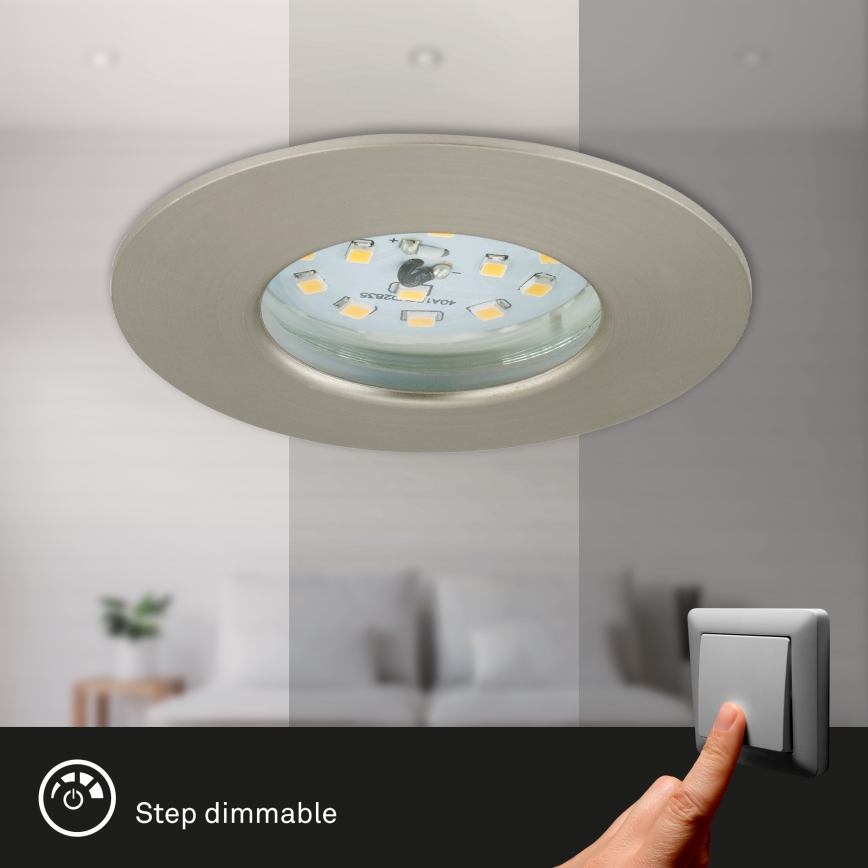 Briloner 7295-012 - Luminaire encastré de salle de bain LED à intensité variable ATTACH LED/6,5W/230V IP44