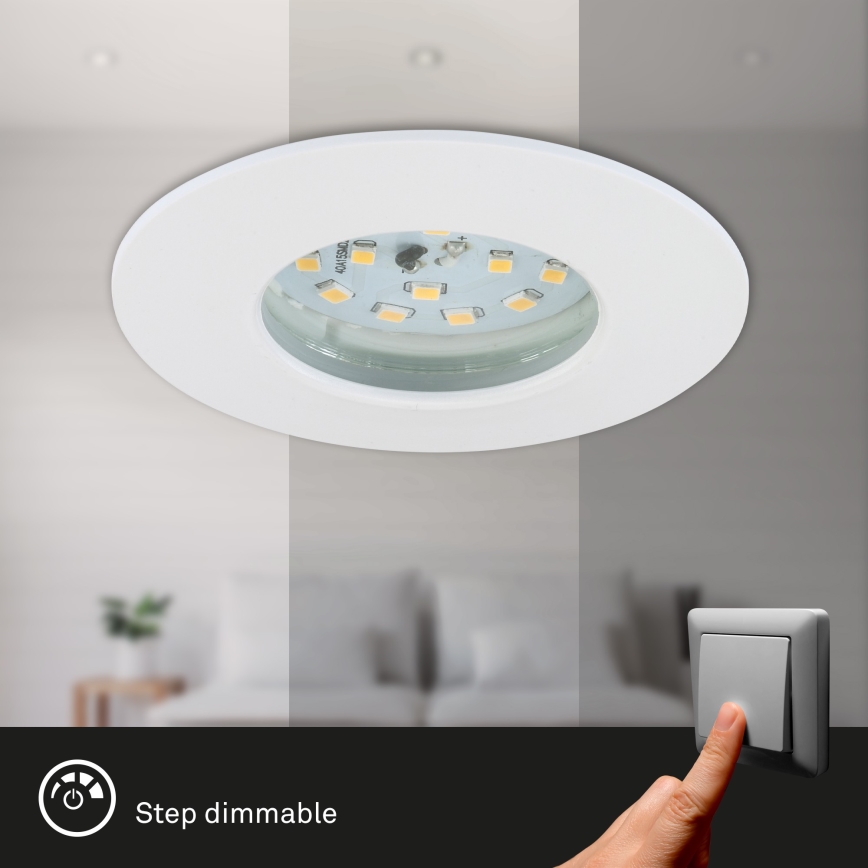 Briloner 7295-016 - LED dimbare inbouwspot voor badkamer ATTACH LED/6,5W/230V IP44