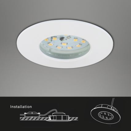 Briloner 7295-016 - LED dimbare inbouwspot voor badkamer ATTACH LED/6,5W/230V IP44