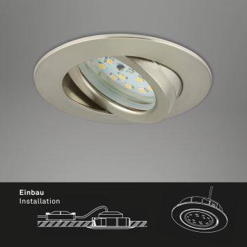 Briloner 7296-012 - Spot encastrable de salle de bain à intensité variable ATTACH LED/6,5W/230V IP23 chrome