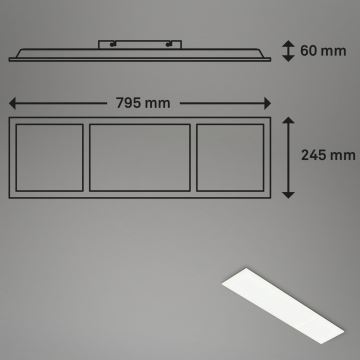 Briloner 7388-016 - RGBW dimbare plafondlamp LED/24W/230V 3000-6500K + afstandsbediening