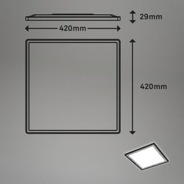 Briloner 7459-414 - Dimbare LED plafondlamp SLIM LED/22W/230V 2700-6500K + afstandsbediening