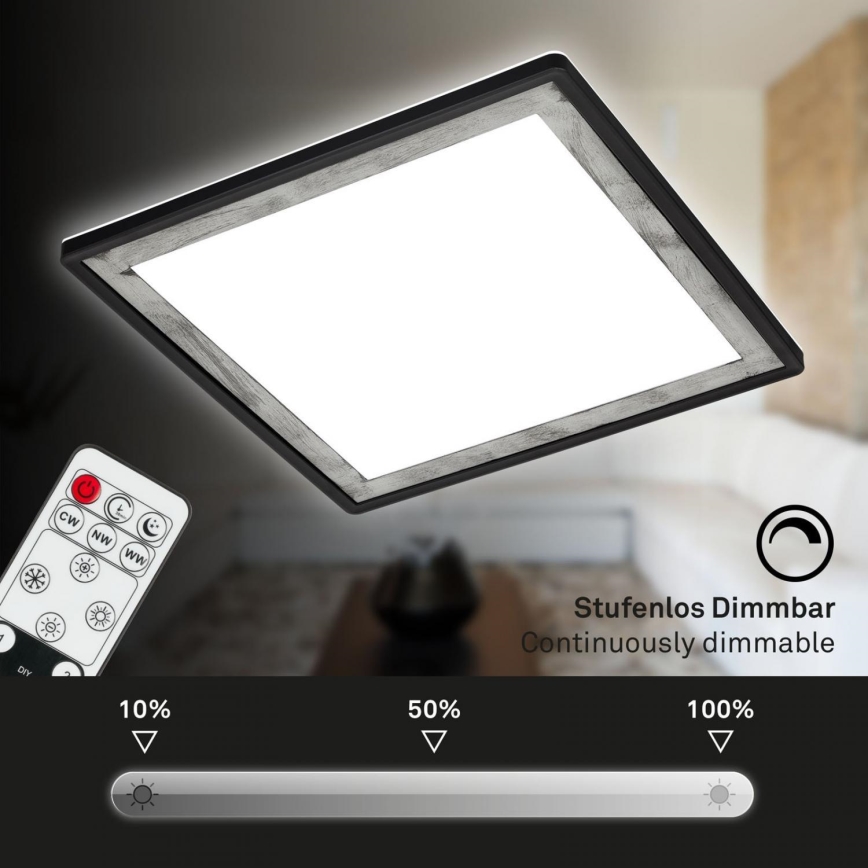 Briloner 7459-414 - Plafonnier à intensité variable SLIM LED/22W/230V 2700-6500K + télécommande