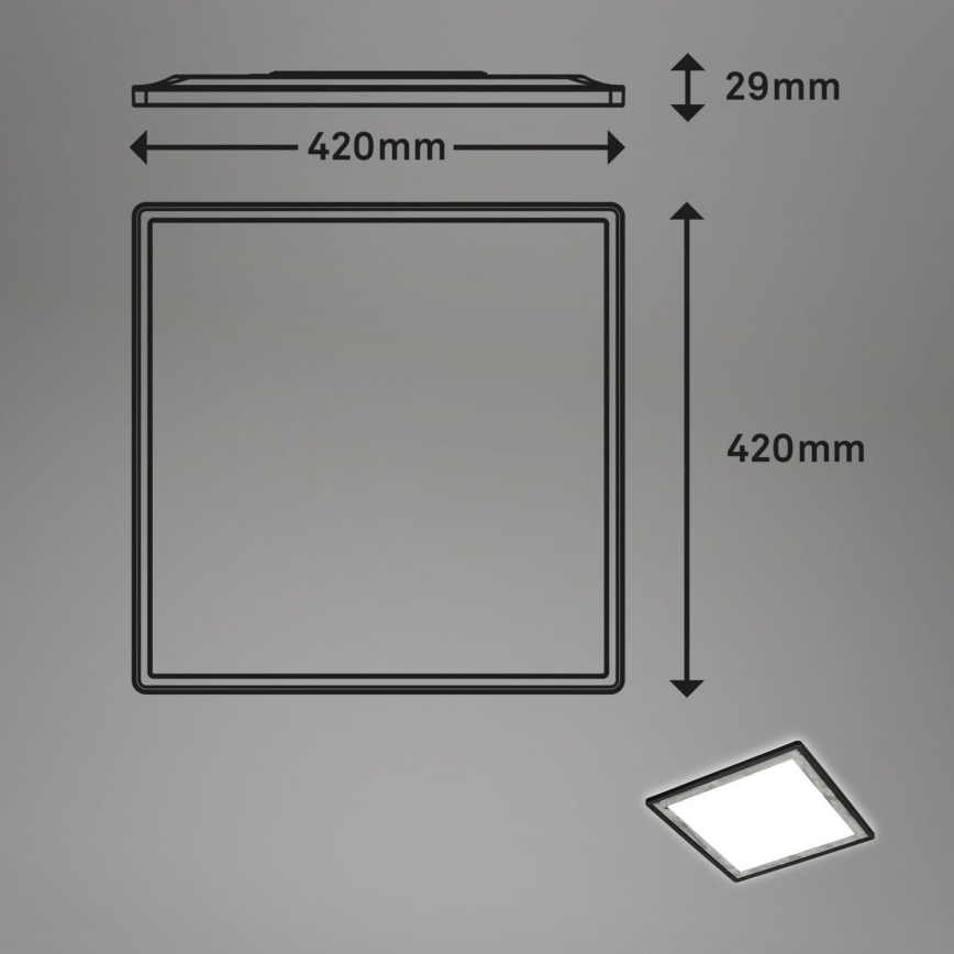 Briloner 7459-414 - Plafonnier à intensité variable SLIM LED/22W/230V 2700-6500K + télécommande