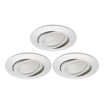 Briloner 8309-039 - LOT 3x Luminaire de salle de bain encastrable à intensité variable LED/5W/230V IP23