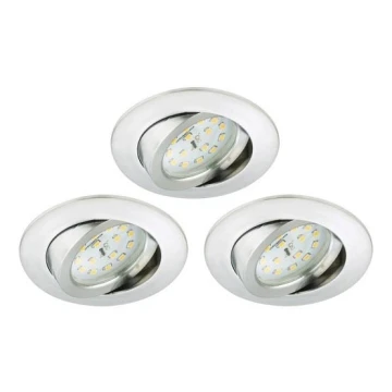 Briloner 8312-039 - SET 3x Hangende LED Badkamer plafond verlichting LED/5W/230V IP23