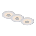 Briloner - LOT 3x Spot encastrable de salle de bain LED LED/6W/230V IP44 chrome