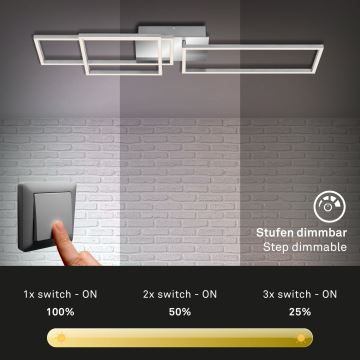 Briloner - Plafonnier à intensité variable FRAME LED/44W/230V