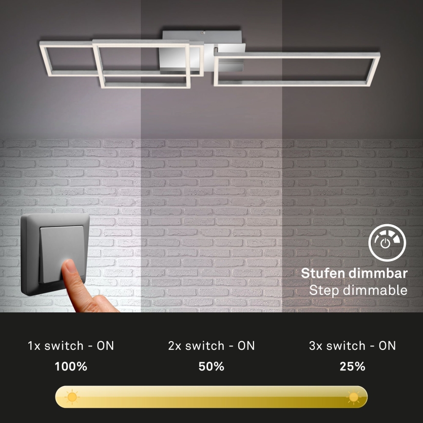 Briloner - Plafonnier à intensité variable FRAME LED/44W/230V