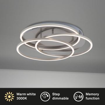 Briloner - Plafonnier à intensité variable FRAMES LED/60W/230V chrome mat