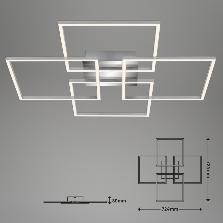 Briloner - Plafonnier LED à intensité variable FRAME 4xLED/12W/230V