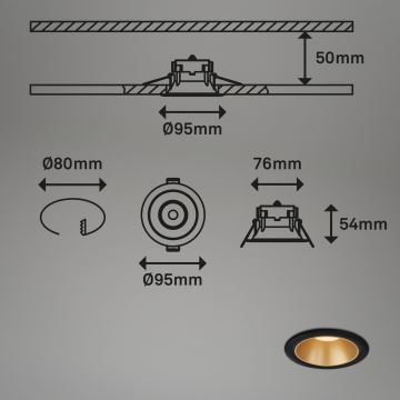 Briloner - SET 3x Hangende LED Badkamer plafond verlichting LED/4,9W/230V IP44